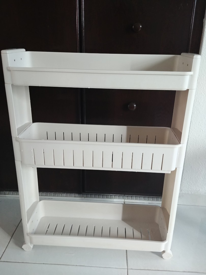 Movable Storage Rack (3 tier), Furniture & Home Living, Furniture ...