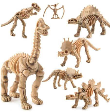 4pcs/set Dinosaur Toys Fossil Skeleton Simulation Model Set Mini Educational Kid