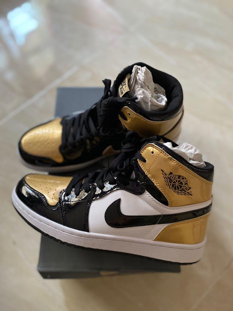 Nike Air Jordan 1 retro high OG gold toe , 男裝, 鞋, 波鞋- Carousell