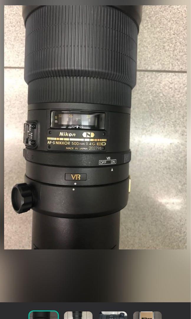 Nikon Af S 500mm F 4g Ed Vr Photography Lenses On Carousell