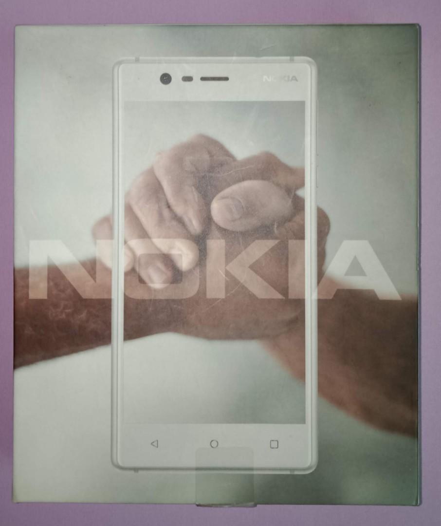Nokia 3 (Category: Android Others) located in Pasig City. Submitted by starieshoppe (Listing ID 1047840807, Image 1). Description: Nokia 3 • Slightly used • In good condition, running smooth. 👌 • Pwede as back up/extra phone. ❗❗ ISSUE: ❗❗ • Charger has minimal paint stains. (please see pic for reference) • Power Button is not working (kayo na po bahala mag pagawa) • Complete inclusions: ✔️ Box ✔️ Charger ✔️ Cable ✔️ Manuals ✔️ Earphones ✔️ Sim e
