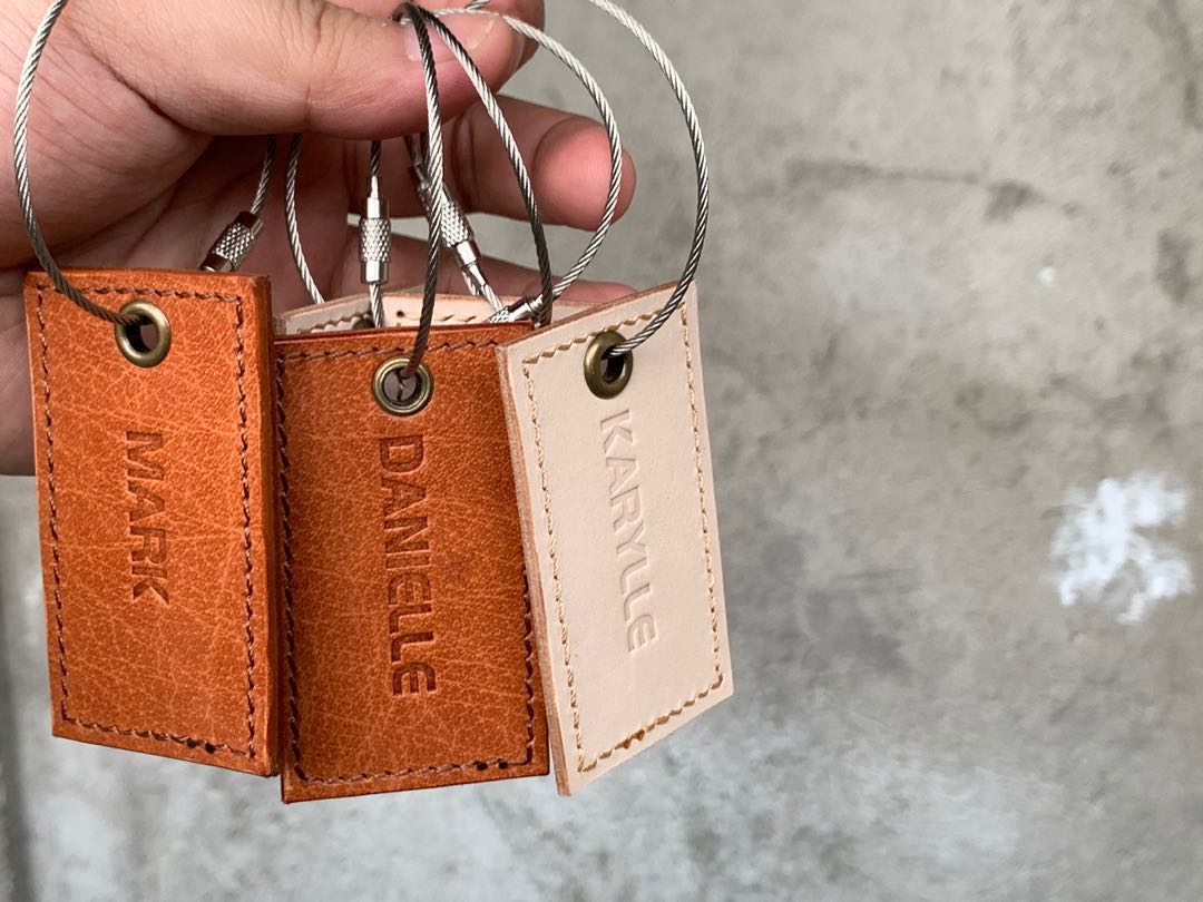 personalized leather bag