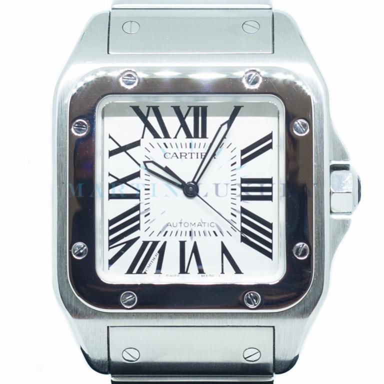 Cartier santos clearance 100 stainless steel