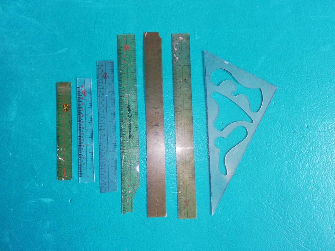 Rulers 7 pcs, Hobbies & Toys, Stationary & Craft, Craft Supplies