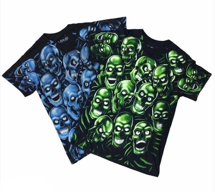 SKULL PILE JUICY J TRAVIS SCOTT TEES Men s Fashion Tops Sets