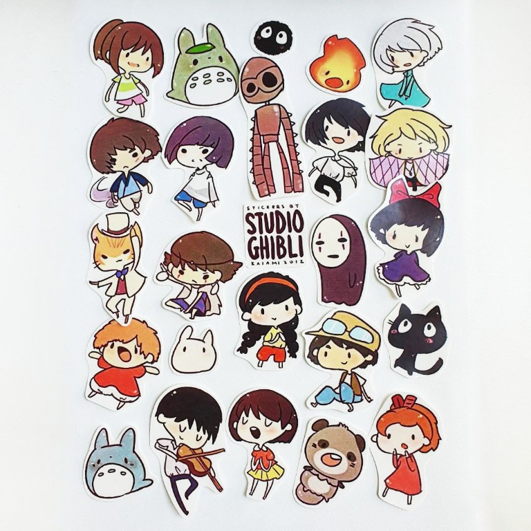 studio ghibli no face stickers hobbies toys stationery craft art prints on carousell