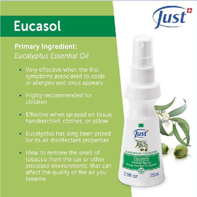 🇨🇭SWISSJUST Eucasol Spray (75ml/2.5fl oz), Beauty & Personal