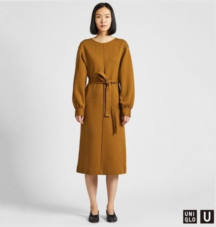 uniqlo u jersey belted long sleeve dress Uniqlo U Jersey Belted Long Sleeve Dress, Women's Fashion, Tops, Sleeveless  on Carousell
