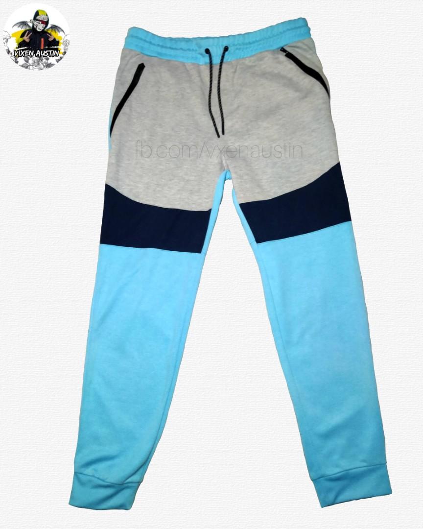 White Tag Tricolor Jogger Pants Men s Fashion Bottoms Joggers