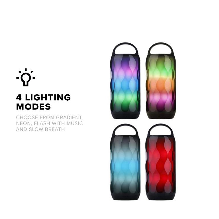 ZIZO AURORA GO WIRELESS [NIGHT LIGHT] BLUETOOTH SPEAKER RECHARGEABLE