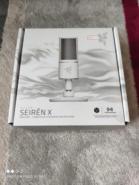 10 10 Razer Seiren X Condenser Streaming Microphone Limited Mercury White Edition Audio Headphones Headsets On Carousell