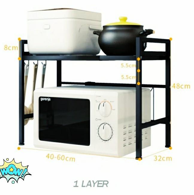 Adjustable Multi-Tier Table (Category: Home Improvement Tools & Accessories) located in Kuala Lumpur. Submitted by mohdamir786 (Listing ID 1052830299, Image 2). Description: Adjustable Stainless Steel Table, black colour, new condition, modern & simple design, easy to clean, premium quality & durable, multipurpose & space saving, can withstand up to 100kg, length can adjust from 40cm-60cm 2 Tier Table RM 59 (2 units available) 3 Tier Table RM 119