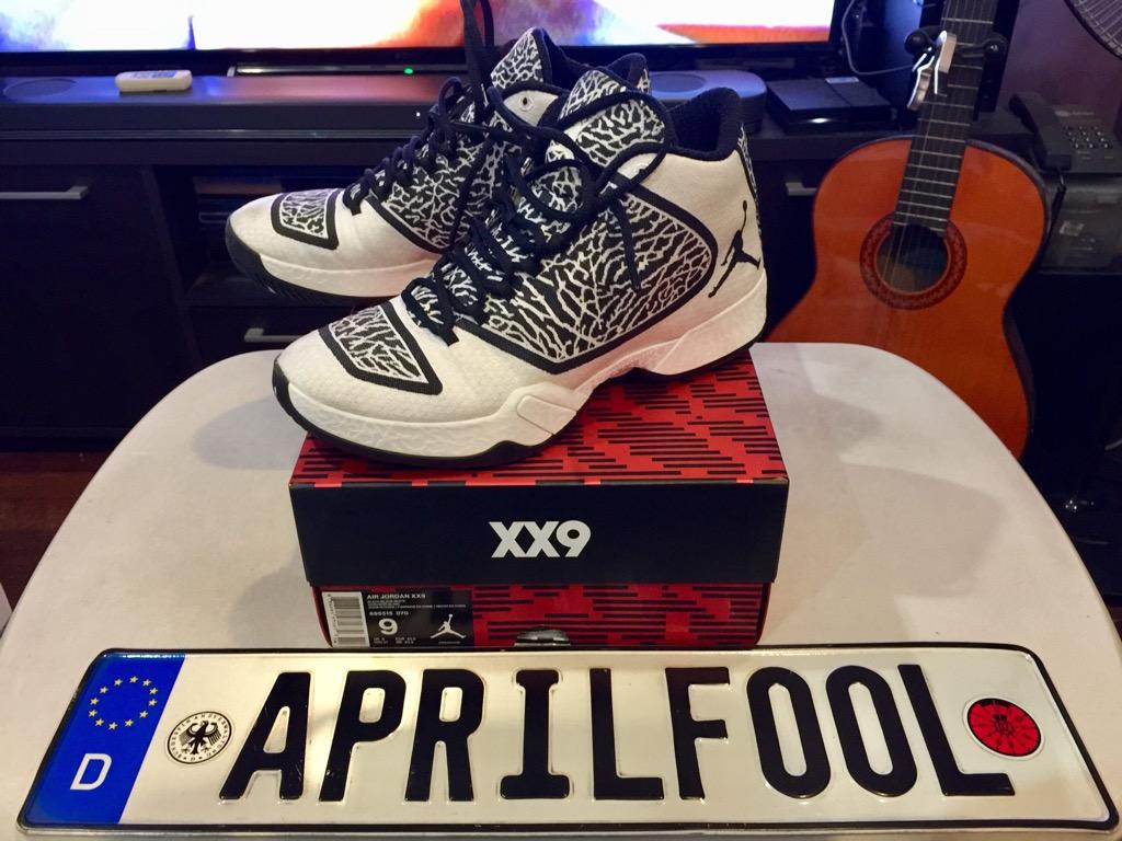 white and red jordan 29