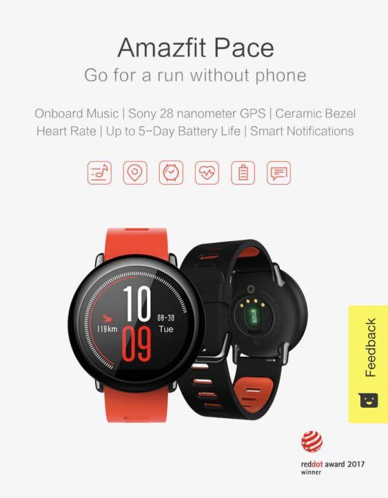 Amazfit Pace Smartwatch heart rate sports sleep tracking Mobile