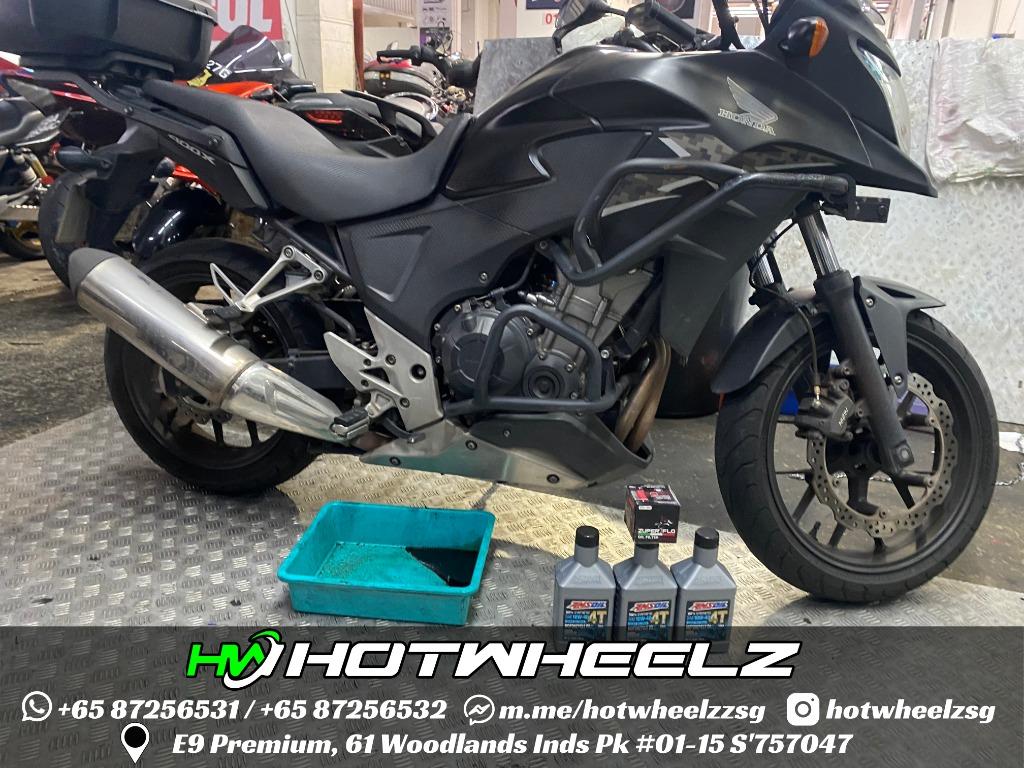AMSOIL ENGINE OIL PROMOTION [LIMITED TIME ONLY] (Category: Motorcycle Accessories) located in Singapore. Submitted by hotwheelz.sg (Listing ID 1052878795, Image 3). Description: HONDA CB400Xs IN FOR OUR AMSOIL ENGINE OIL PROMOTION! ENJOY 3 BOTTLES @ $66 WITH FREE ZUPERFLO OIL FILTER!!! TOP UP ++$35 FOR LIGHTECH OIL FILLER CAP!! FOR MORE THAN 3 BOTTLES, PM/ WHATSAPP US NOW FOR ENQUIRIES AND BOOKINGS 📲MJ 87256531 https://wa.me/6587256531 📲KAYLA 8