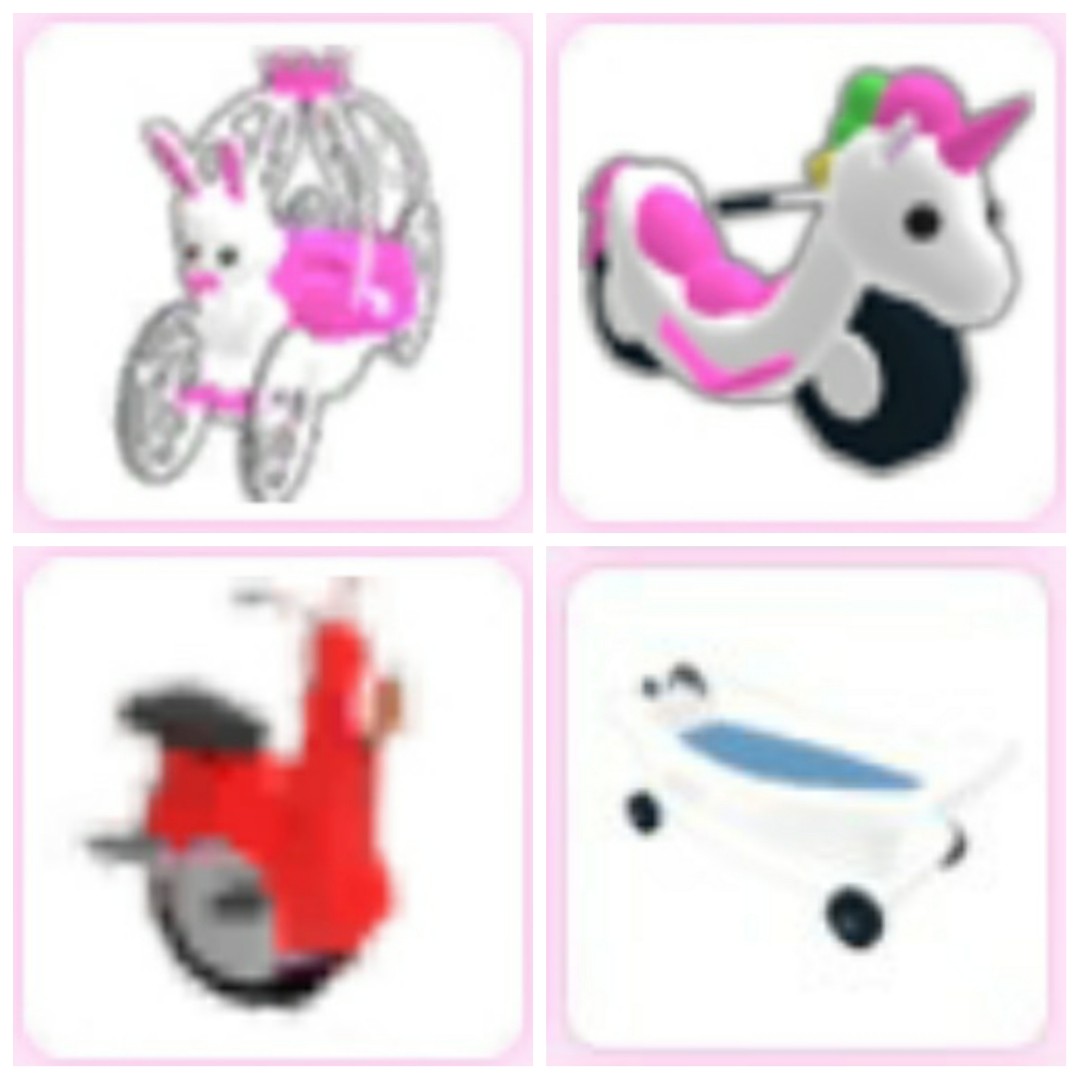Bathtub Bunny carriage Monomoped Adopt me vehicle roblox, Video Gaming