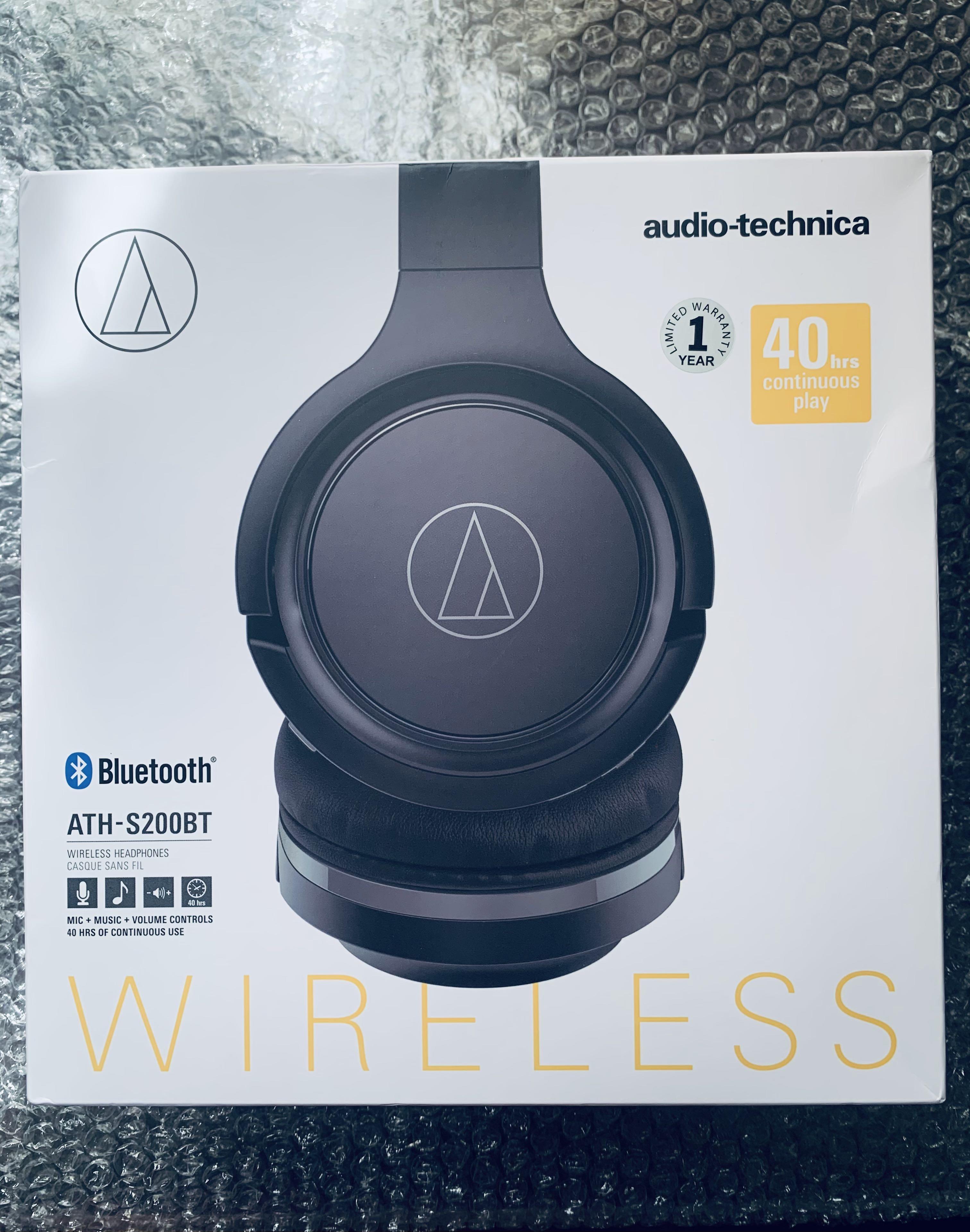 BNIB Audio Technica ATH S200BT Wireless On Ear Headphones with Built in Mic Controls Brand New Audio Headphones Headsets on Carousell