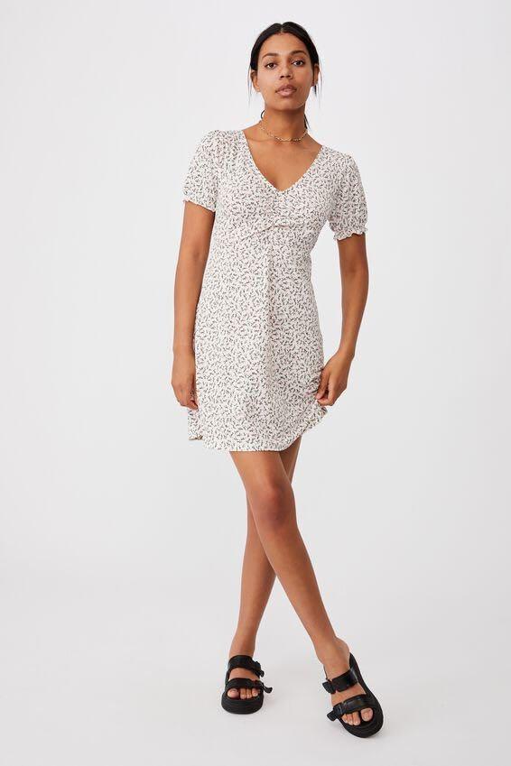 Brianna ruched front mini dress Clearance