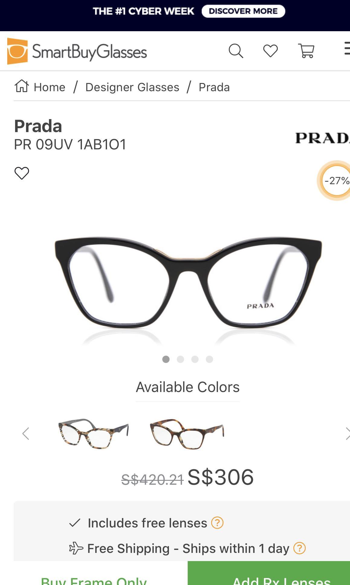 Brand New Prada Specs, Women's Fashion, Watches & Accessories, Sunglasses &  Eyewear on Carousell