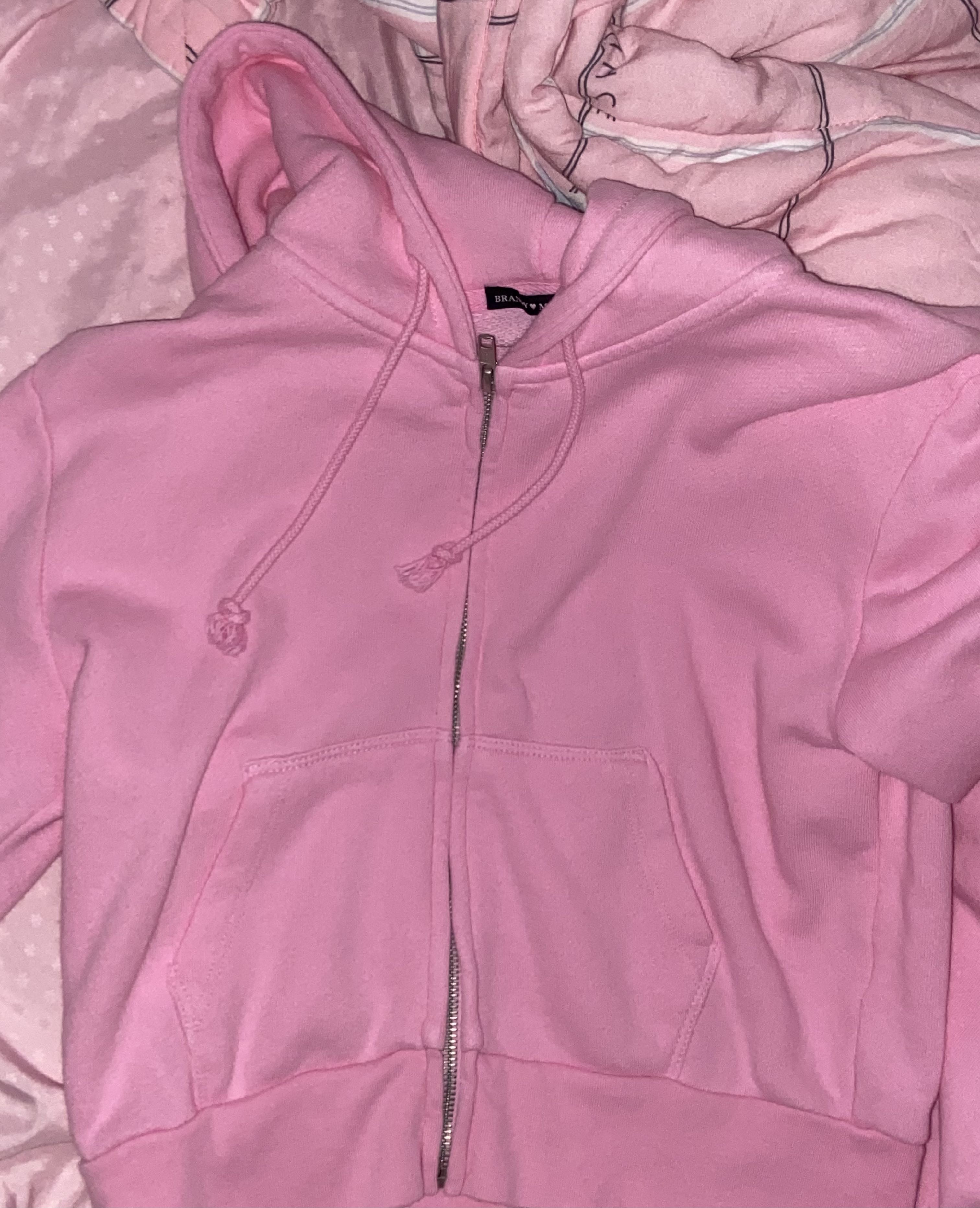 brandy melville bbg pink crystal hoodie Women s Fashion Tops Other Tops on Carousell