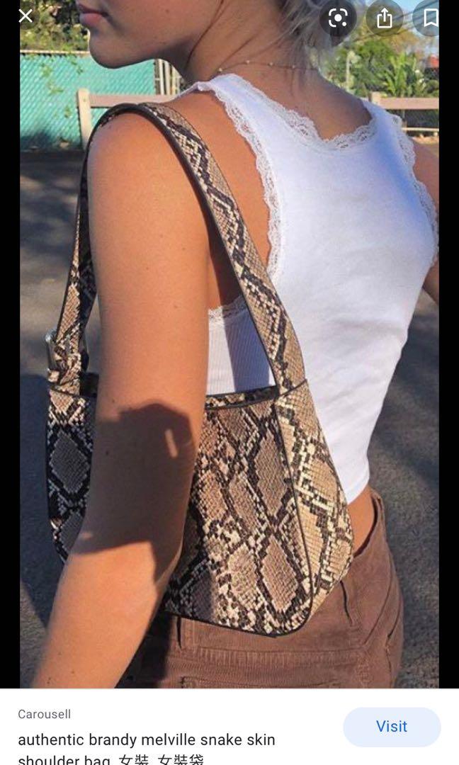 brandy melville faux snakeskin shoulder bag Carousell