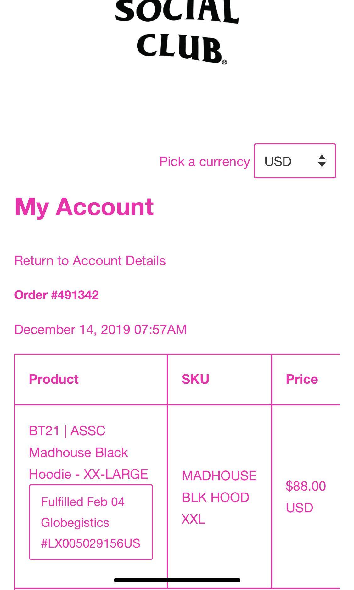 BT21 ASSC Madhouse Black Hoodie Size XXL