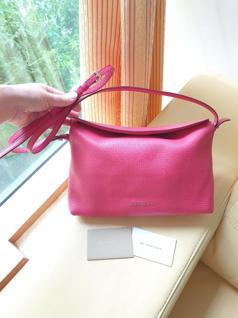 Burberry Pink Leather Sling Bag