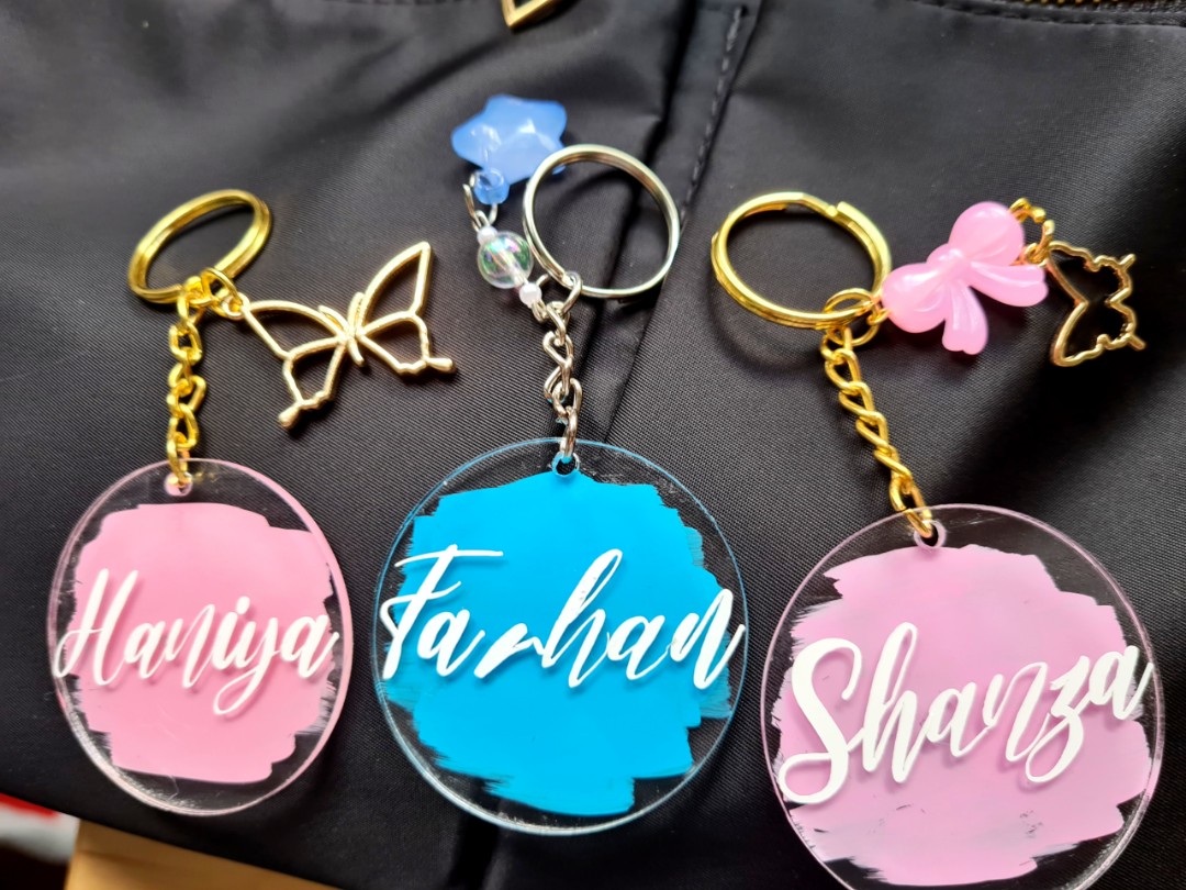 Customized name keychains online sale