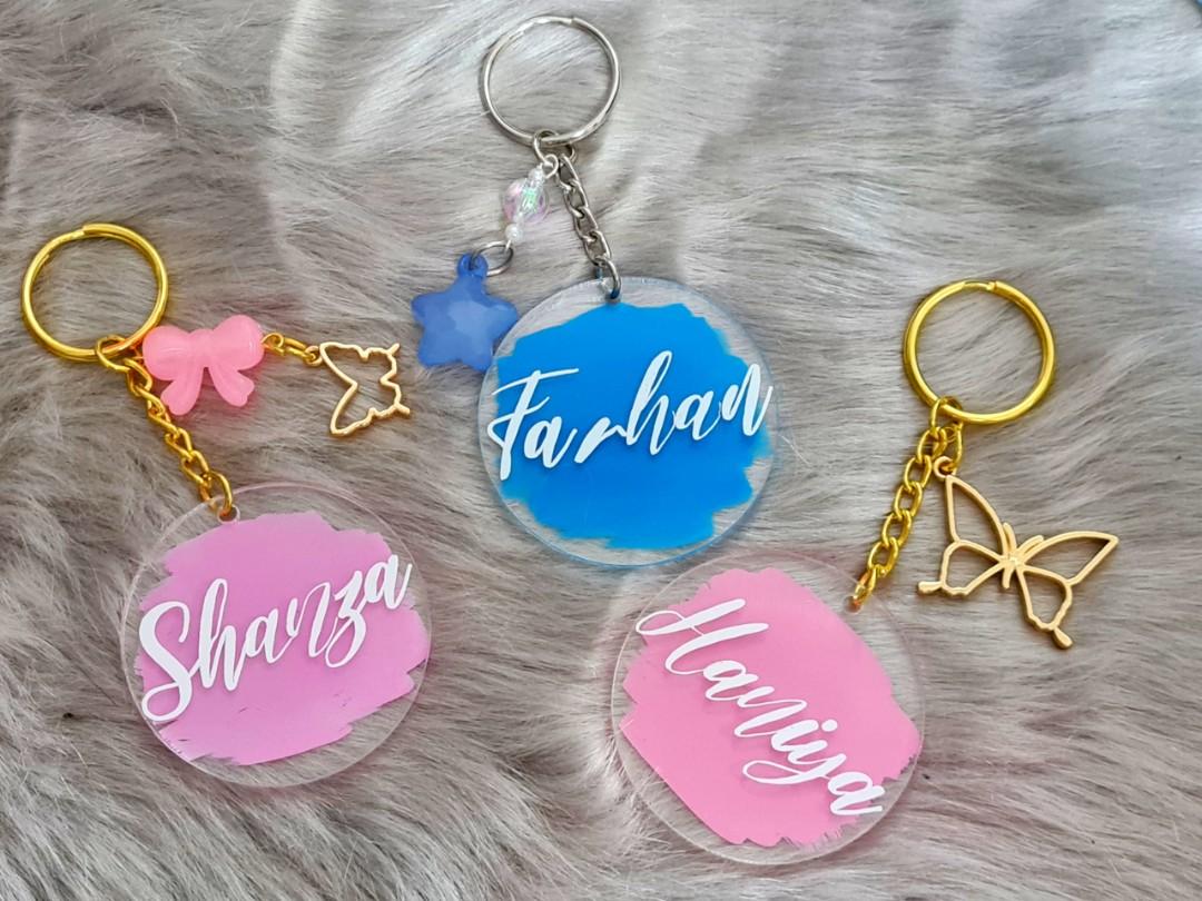 Customized name keychains outlet online
