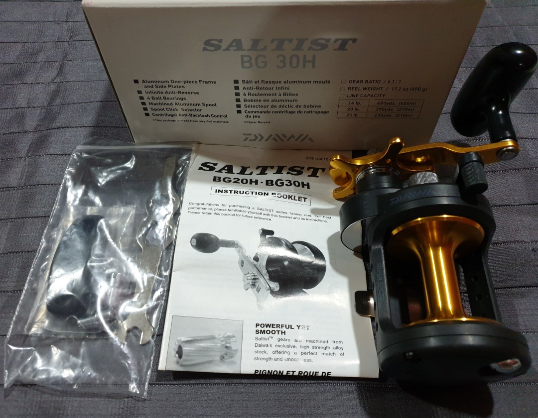 Daiwa Saltist Bg30h Reel Sports Sports Games Equipment On Carousell