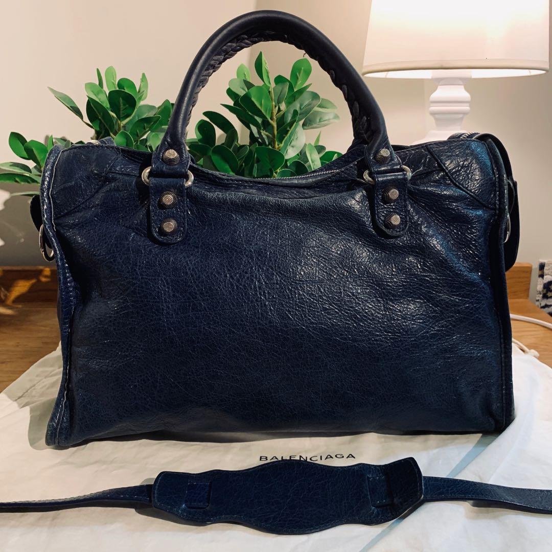 Balenciaga city shop midnight blue