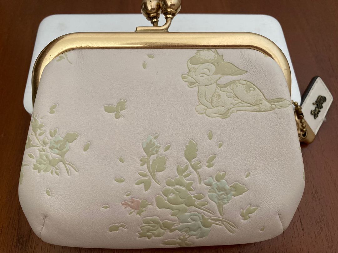 Disney X Coach Kisslock Frame Pouch Bambi Women s Fashion