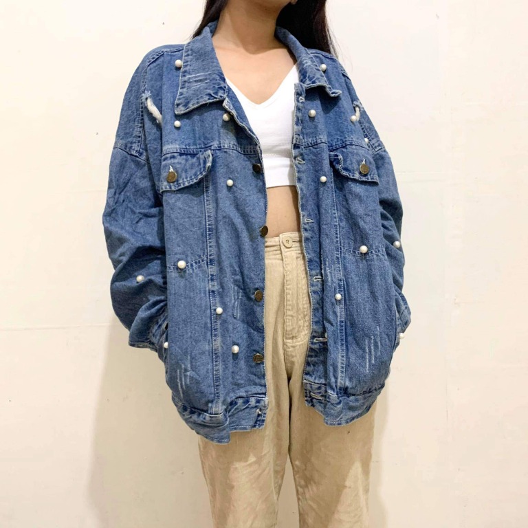 beaded denim jacket