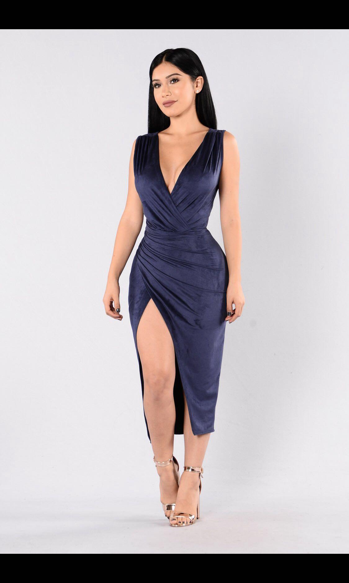 Fashion nova blue dress clearance