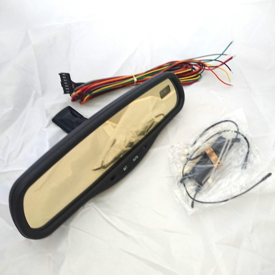 Gentex Autodim Rear View Mirror with Temperature Gauge and Electric