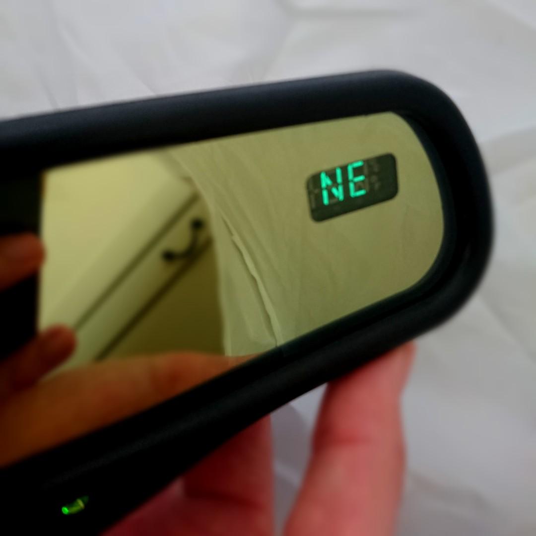 Gentex Autodim Rear View Mirror with Temperature Gauge and Electric