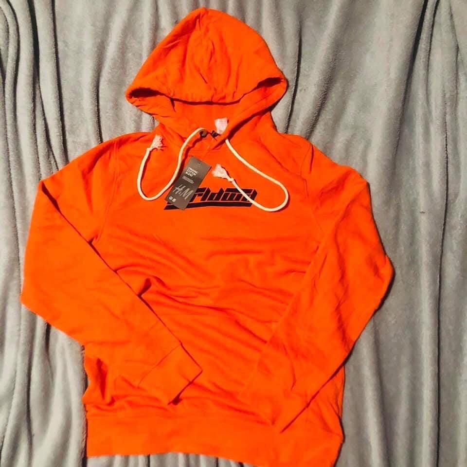 h&m orange hoodie