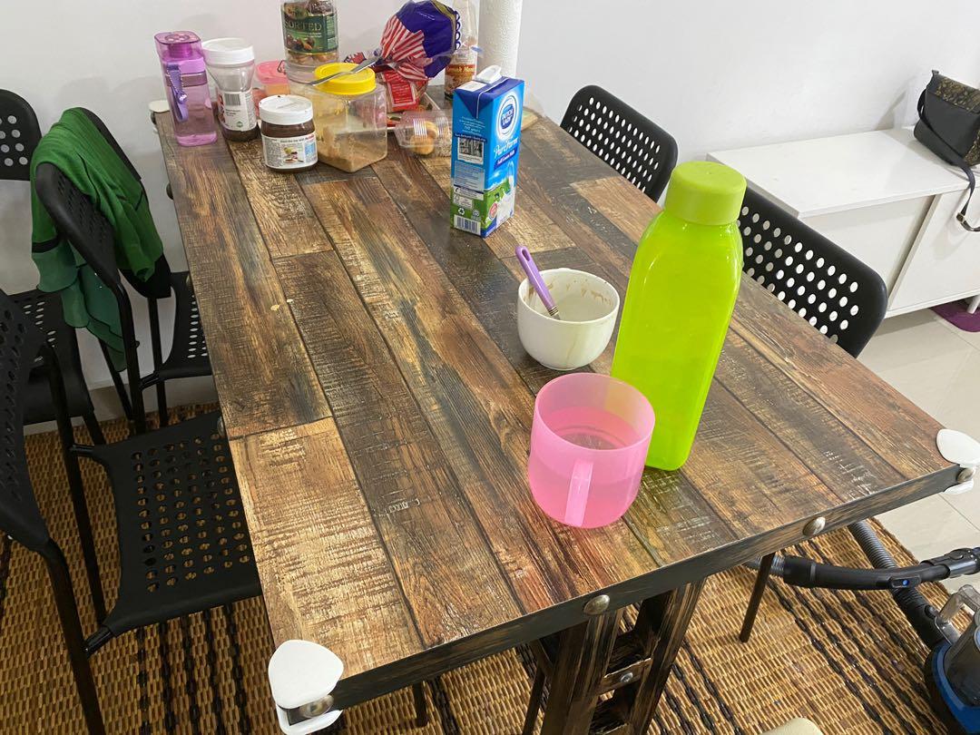 Meja Makan Sekali Kerusi Panjang Home Furniture Others On Carousell