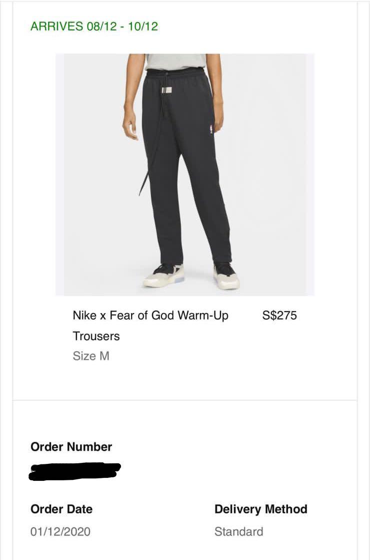 Nike Fear of God Tearaway Nylon Pant Size M Women s Fashion