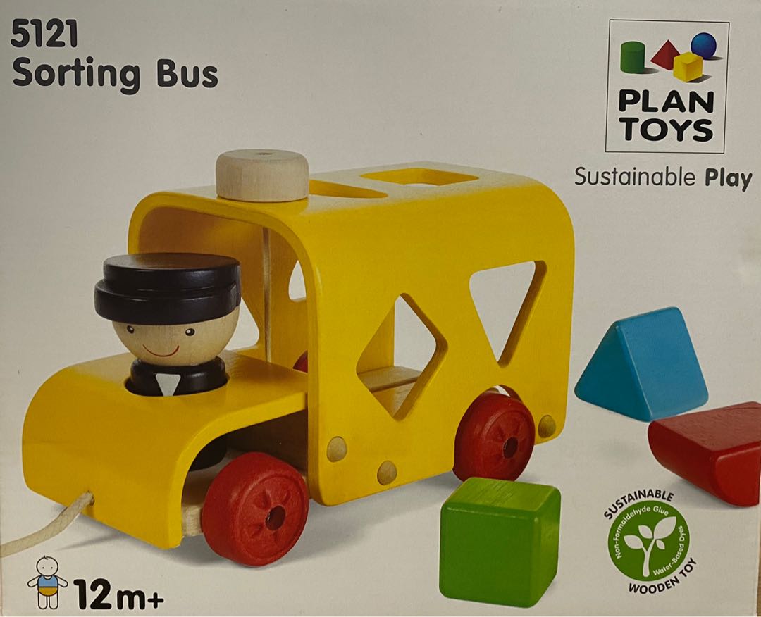 Plan toys deals sorting bus