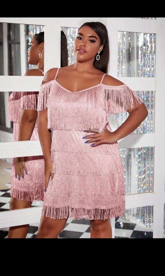 Fringe dress plus on sale size