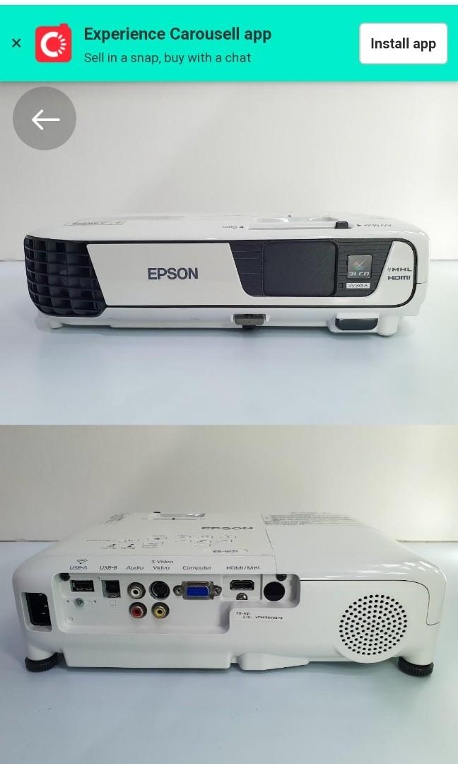 Projector Epson Eb W31 Lcd Electronics Tvs Entertainment Systems On Carousell