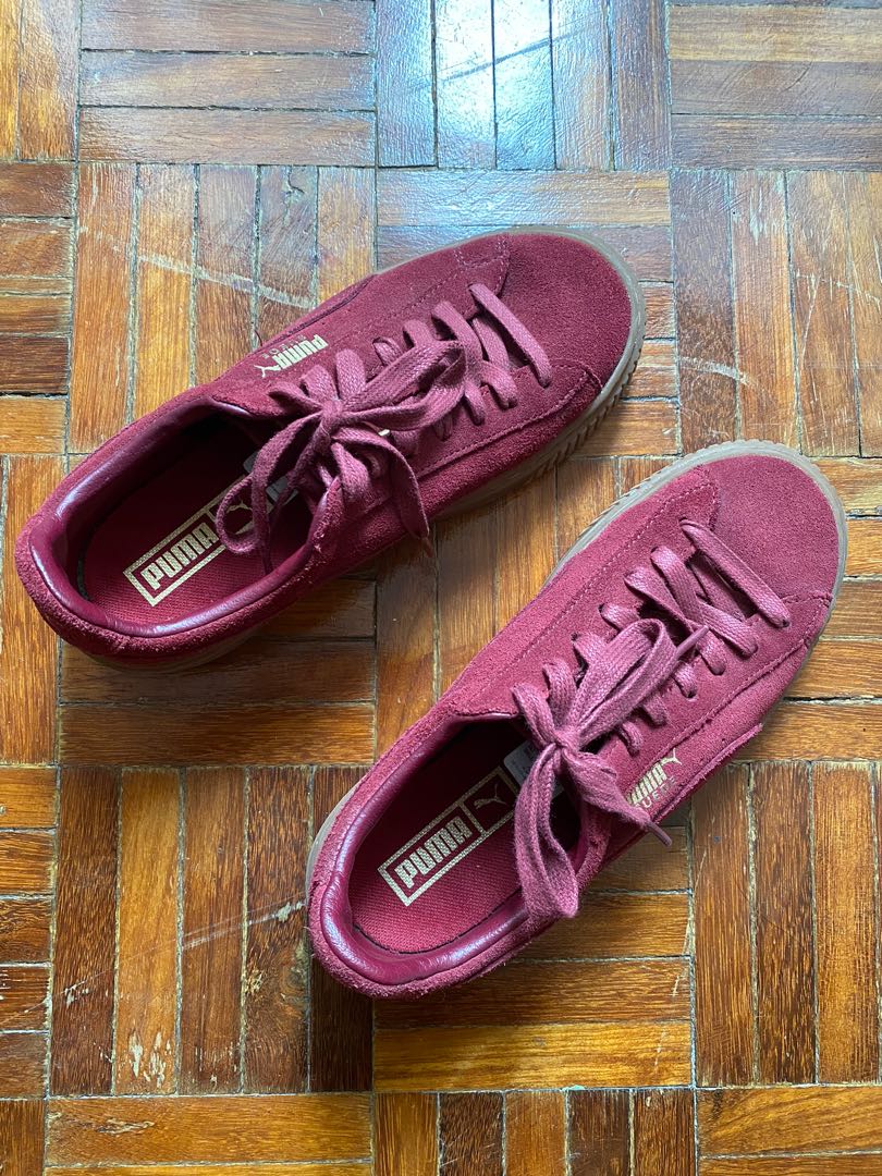 puma suede maroon gum