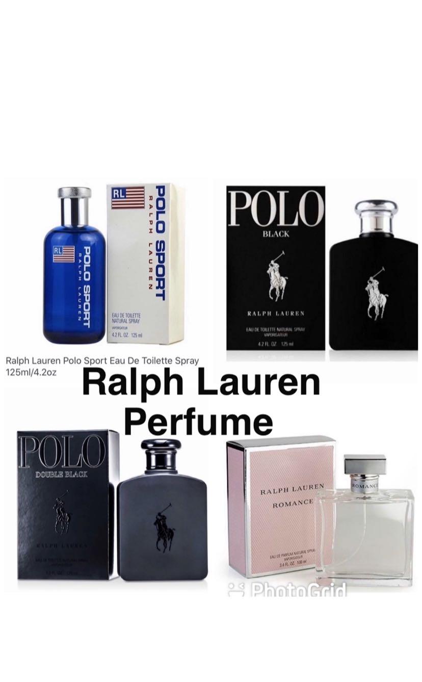 Ralph Lauren Polo Perfume : Ralph Lauren Polo Sport . Ralph Lauren Polo  Black . Ralph Lauren Polo Double Black . Ralph Lauren Romance women, Beauty  & Personal Care, Fragrance & Deodorants on Carousell