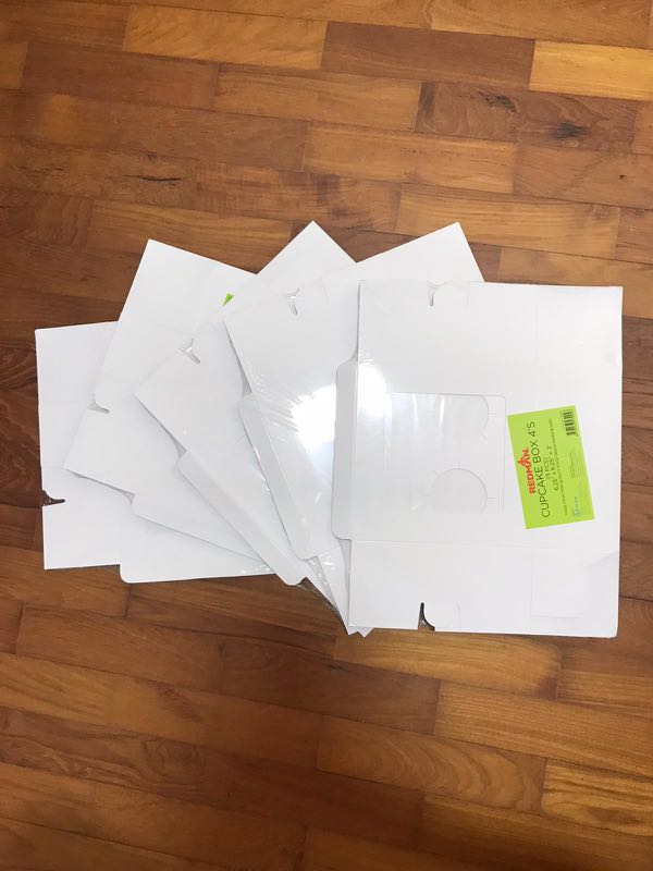 Redman Cupcake boxes NEW, Food & Drinks, Homemade Bakes on Carousell