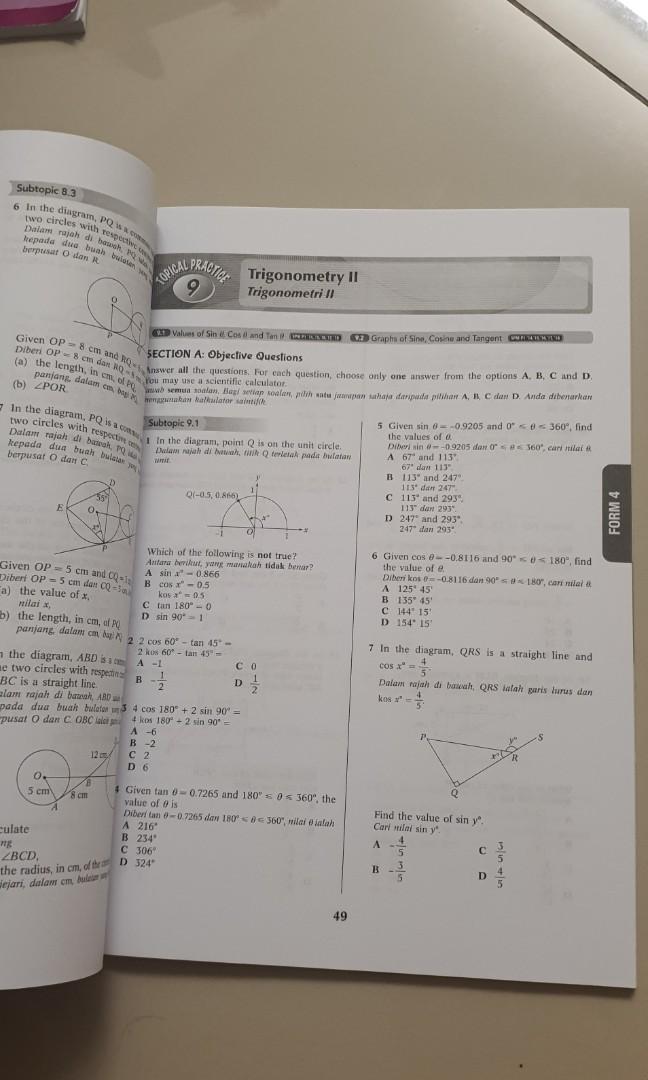 Spm Buku Soalan Matematik Mathematics Textbooks On Carousell