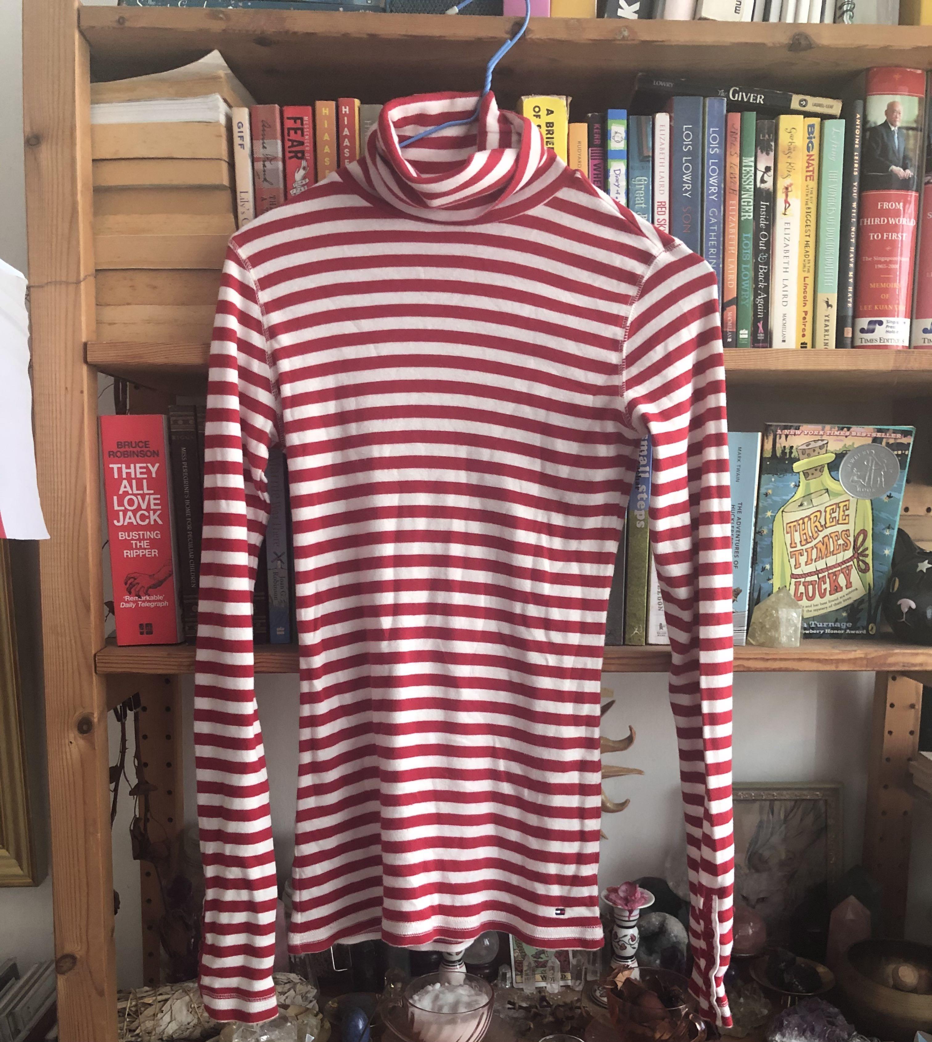 Tommy hilfiger top striped turtleneck