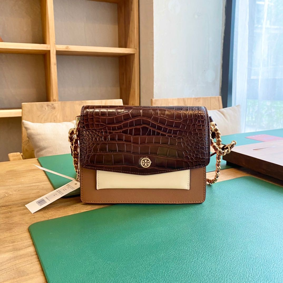 Tory Burch Robinson Mixed Material Series Women s Fashion Bags