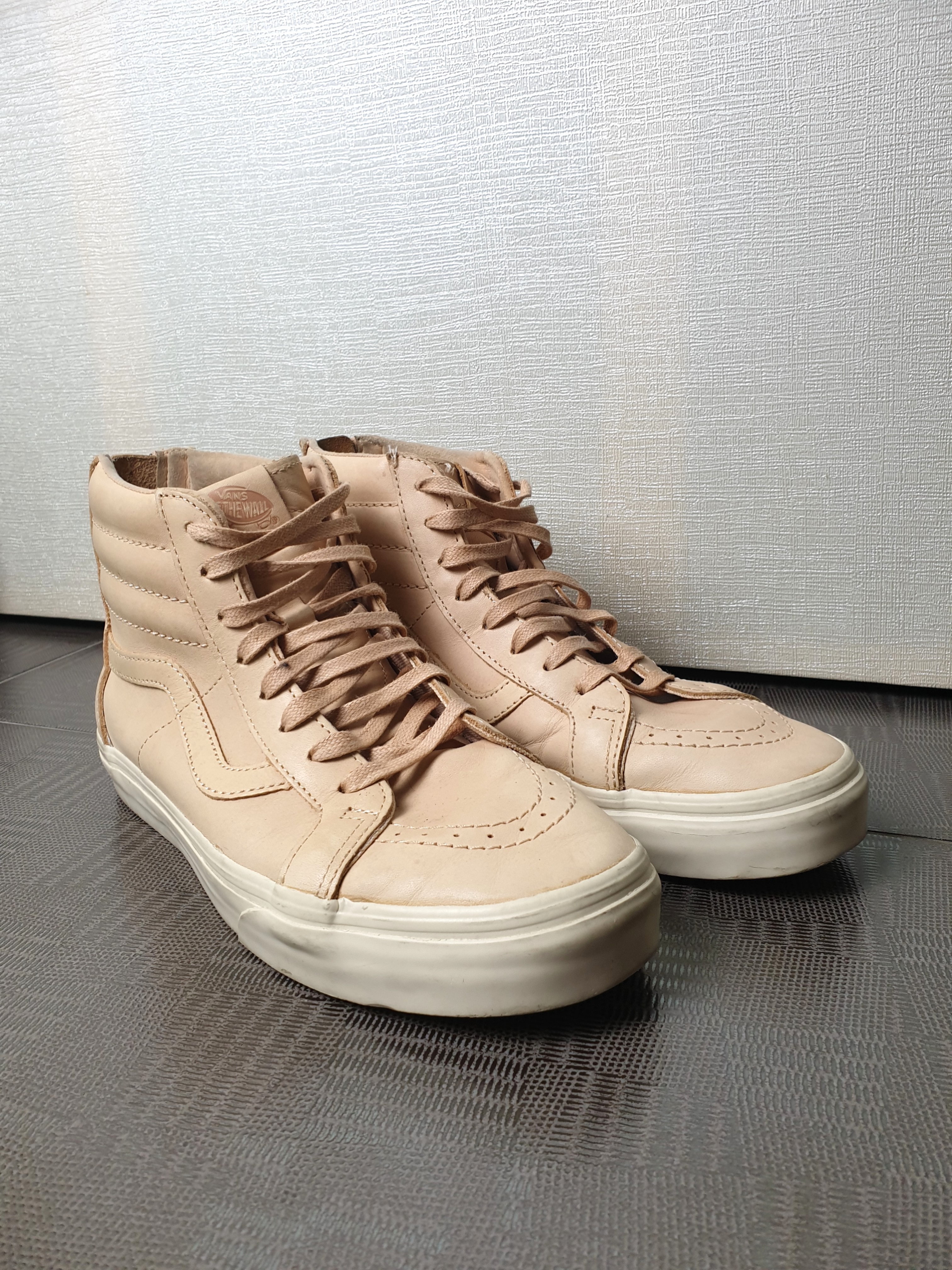 Vans Sk8 Hi Reissue Zi Veggie Tan Leather Tan Men s Fashion Footwear Dress Shoes on Carousell