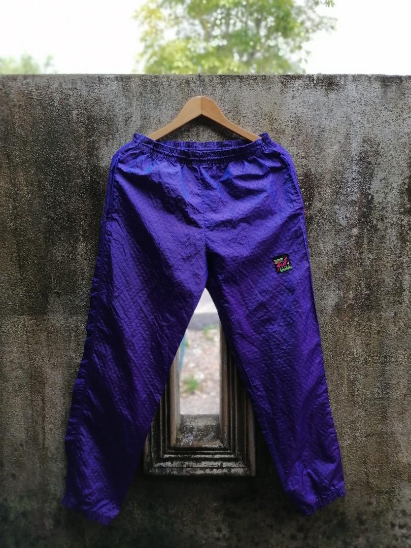 VINTAGE 90s SURF STYLE NEON CANVAS PANTS Men s Fashion Bottoms